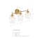 Designers Fountain Summer Jazz 24 in. 3-Light Brushed Gold Vanity Light with Clear Glass Shades for Bathrooms D310M-3B-BG - alternate 6